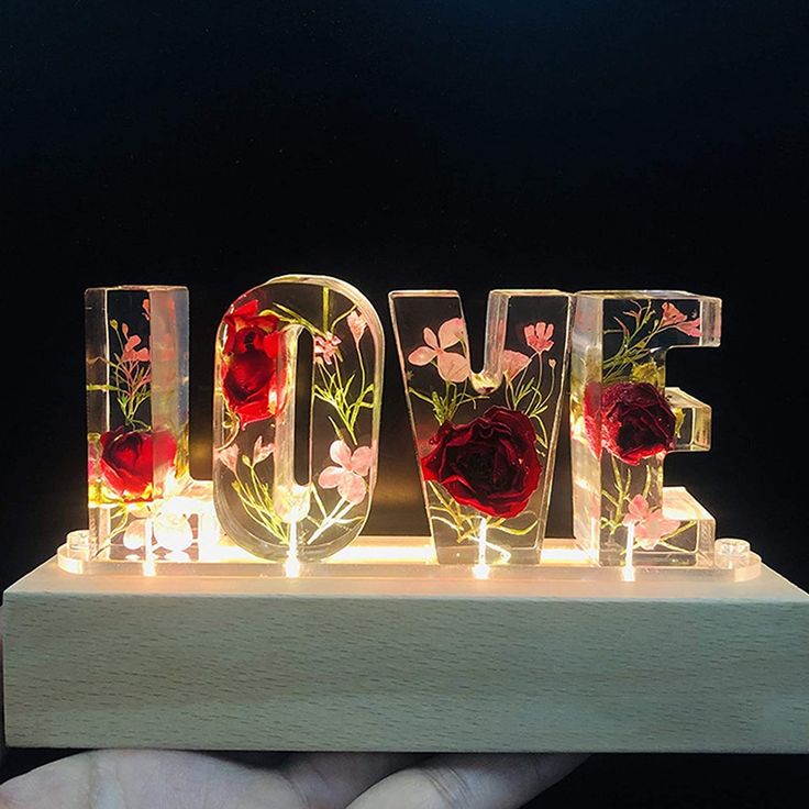 🌸 Flowers Resin Night Light