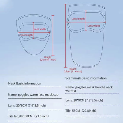 ❄💝Winter warm fleece windproof high-definition goggles