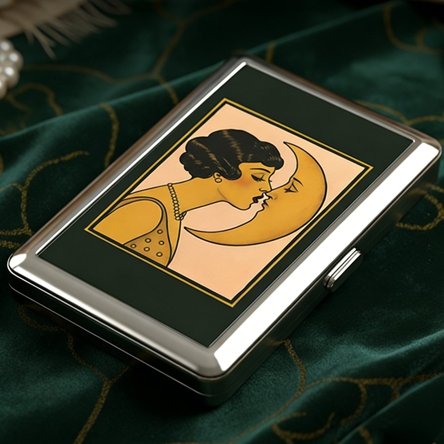 Vintage Art Deco Versatile Card & Cash Case With RFID Protection