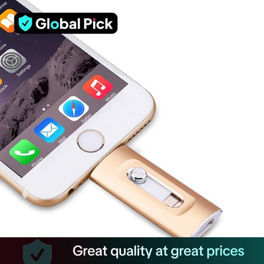 ⚡3 in 1 Flash Drive. Portable High Speed USB 3.0 Memory Storage. OTG Flash Pen Drive with Free Type-C Adapter for Android Phones/PC and More Devices
