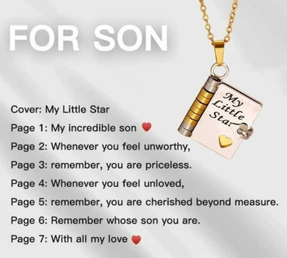 🎁💗My little star book necklace for daughter & son. birthday gift. graduation jewelry of love