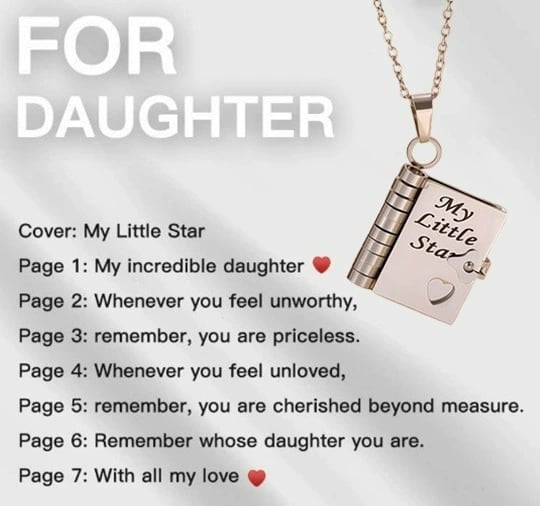 🎁💗My little star book necklace for daughter & son. birthday gift. graduation jewelry of love