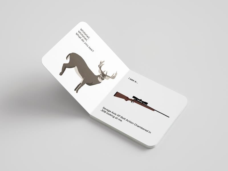 🦌 Whitetail. Whitetail. What Do You See? — Rounded-Corner & Reinforced Children's cards for the Hunting Family by Mueller Optics