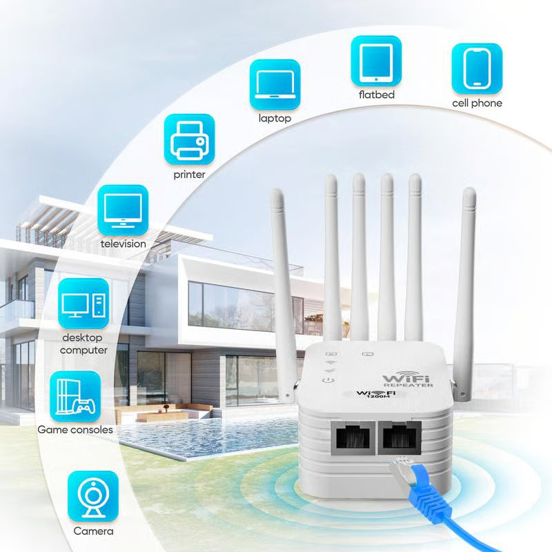 🔥LAST DAY 49% OFF- 📶WiFi Extender 6-Antenna Strong Signal