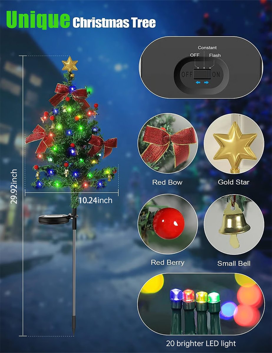 🔥Last Day 49% OFF -🎄Solar Christmas Trees Lights