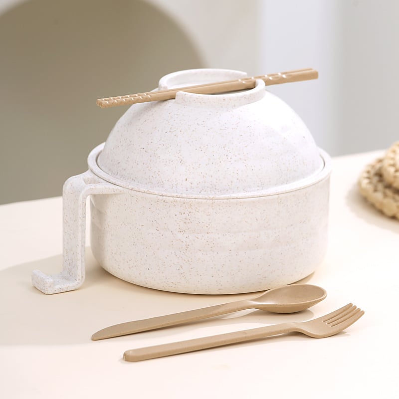 🍜Ramen Bowl Set. 1/2 Counts Microwave Safe Instant Noodle Bowl & Tableware Kit. Durable Matching Lunch Box For Student and Office Workers