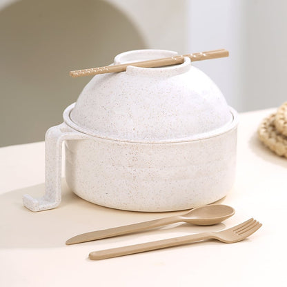 🍜Ramen Bowl Set. 1/2 Counts Microwave Safe Instant Noodle Bowl & Tableware Kit. Durable Matching Lunch Box For Student and Office Workers