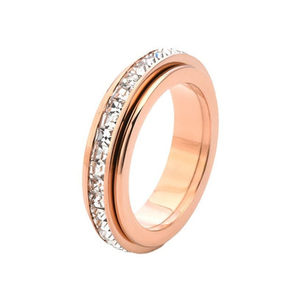 🎁Sparkling Spinning Ring. Relieves Anxiety. Symbolizes Vows & Luck. Waterproof & Fade-Resistant