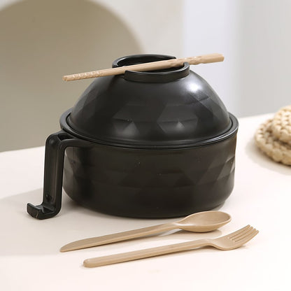 🍜Ramen Bowl Set. 1/2 Counts Microwave Safe Instant Noodle Bowl & Tableware Kit. Durable Matching Lunch Box For Student and Office Workers