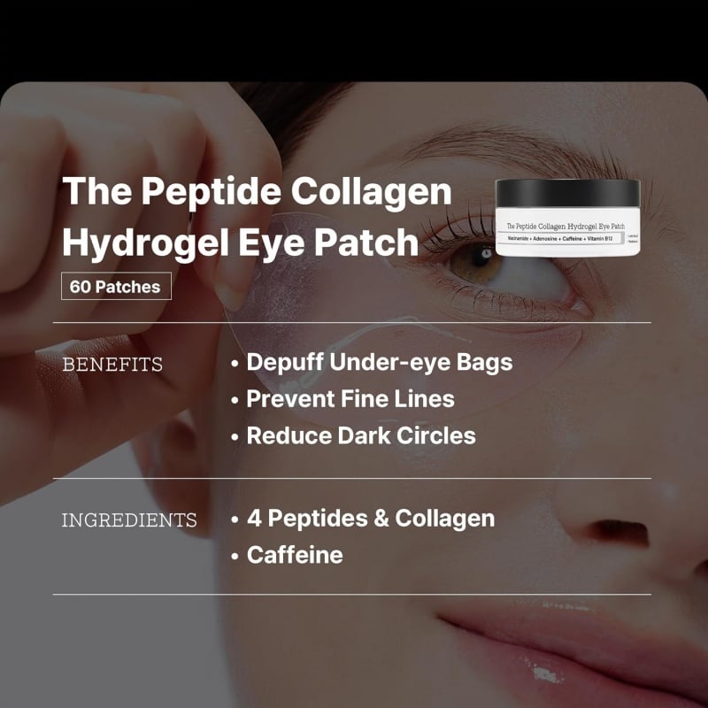✨  Peptide Hydrogel Eye Patch | 60 Pairs · K-Beauty Eye Revival Essential
