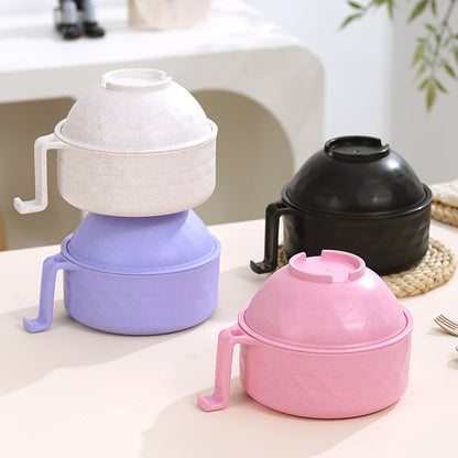 🍜Ramen Bowl Set. 1/2 Counts Microwave Safe Instant Noodle Bowl & Tableware Kit. Durable Matching Lunch Box For Student and Office Workers