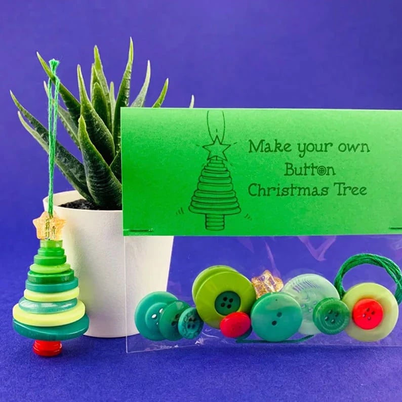 ☃️DIY Button Snowman Ornament Kit