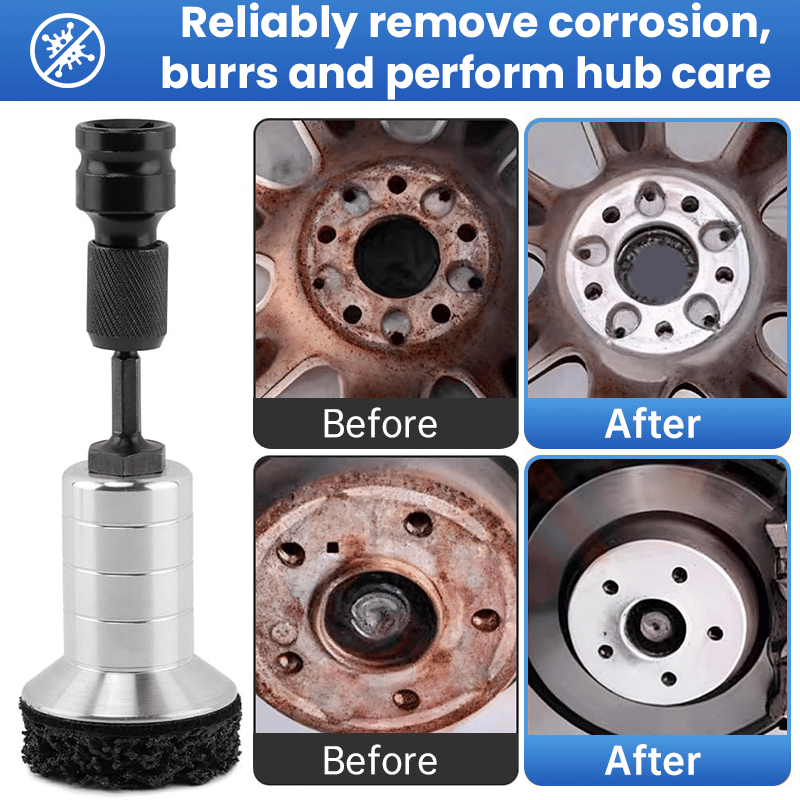 Cilifer®Pro-Grade Wheel Hub & Stud Resurfacing Kit | Rust Removal Attachment