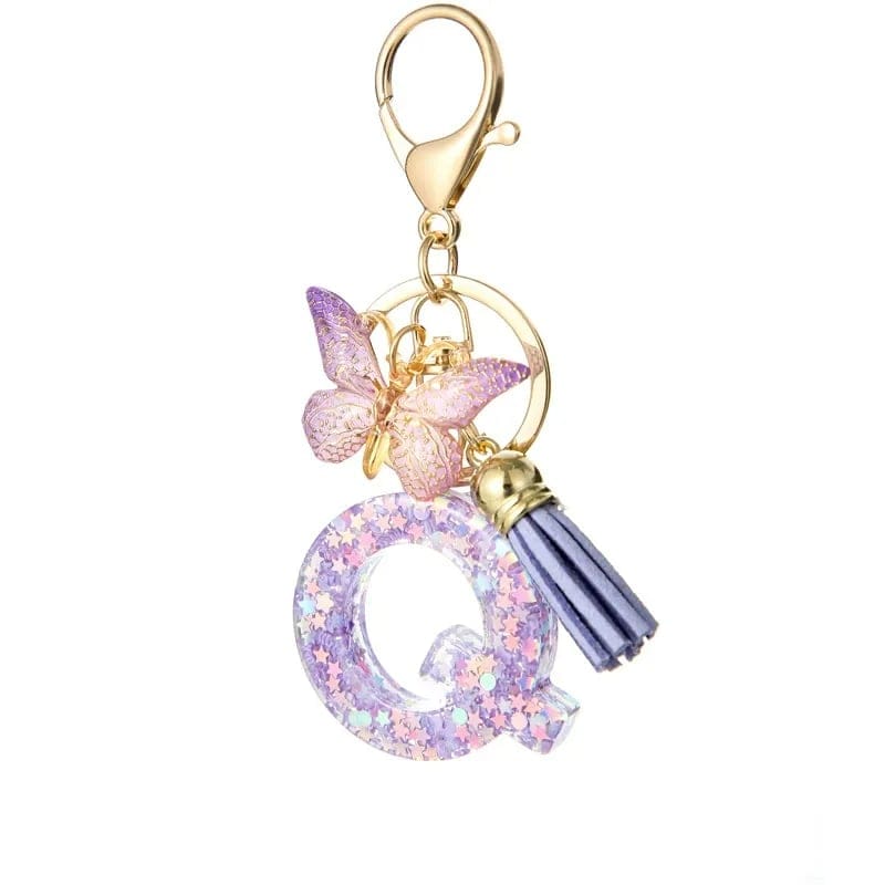 Cilifer®  Butterfly Letter Keychain Tassel Design Vibrant Durable Lightweight Gift