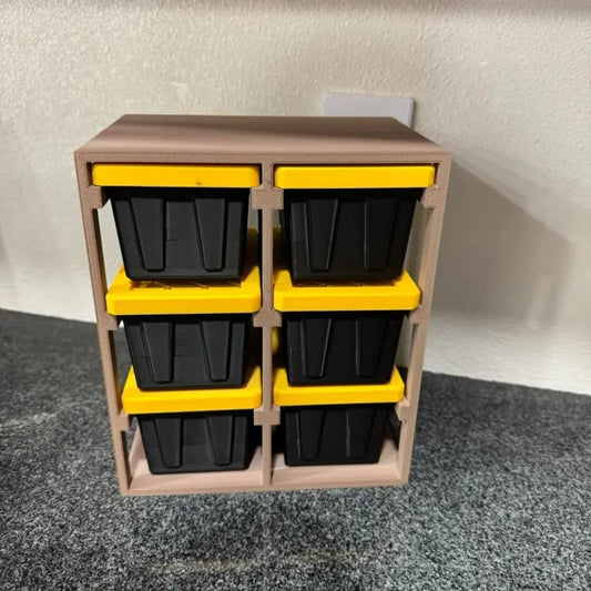 Black Friday bestsellers🎁3D Printed Mini Storage Racks and Yellow Storage Boxes