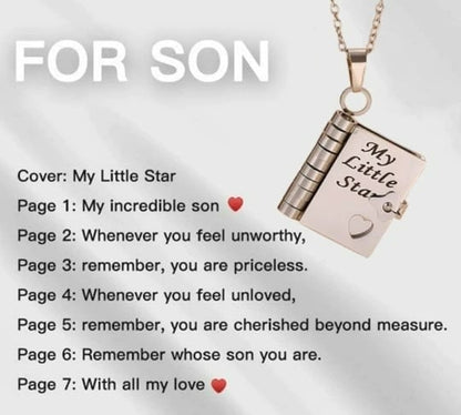 🎁💗My little star book necklace for daughter & son. birthday gift. graduation jewelry of love