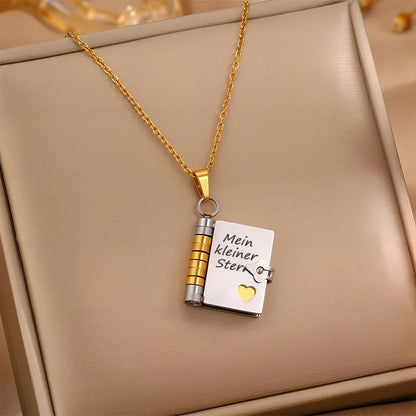 🎁💗My little star book necklace for daughter & son. birthday gift. graduation jewelry of love