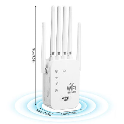 🔥LAST DAY 49% OFF- 📶WiFi Extender 6-Antenna Strong Signal