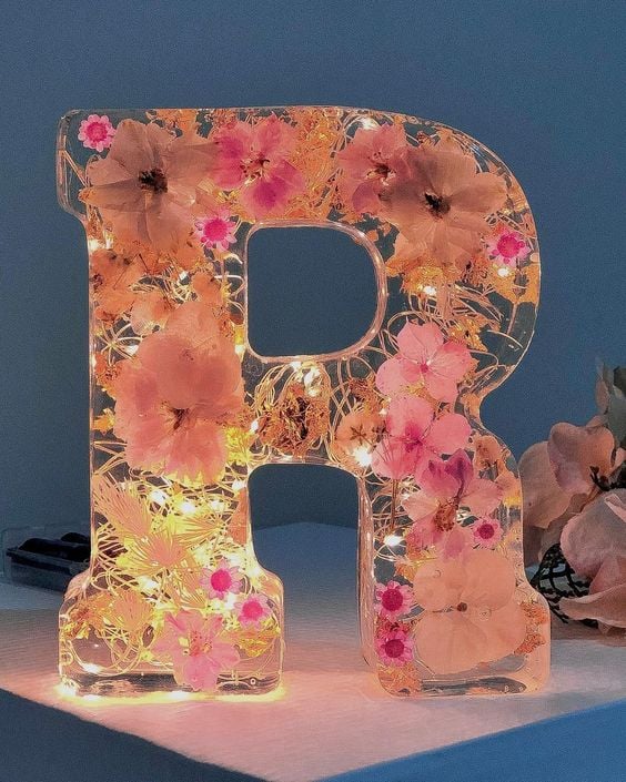 🌸 Flowers Resin Night Light