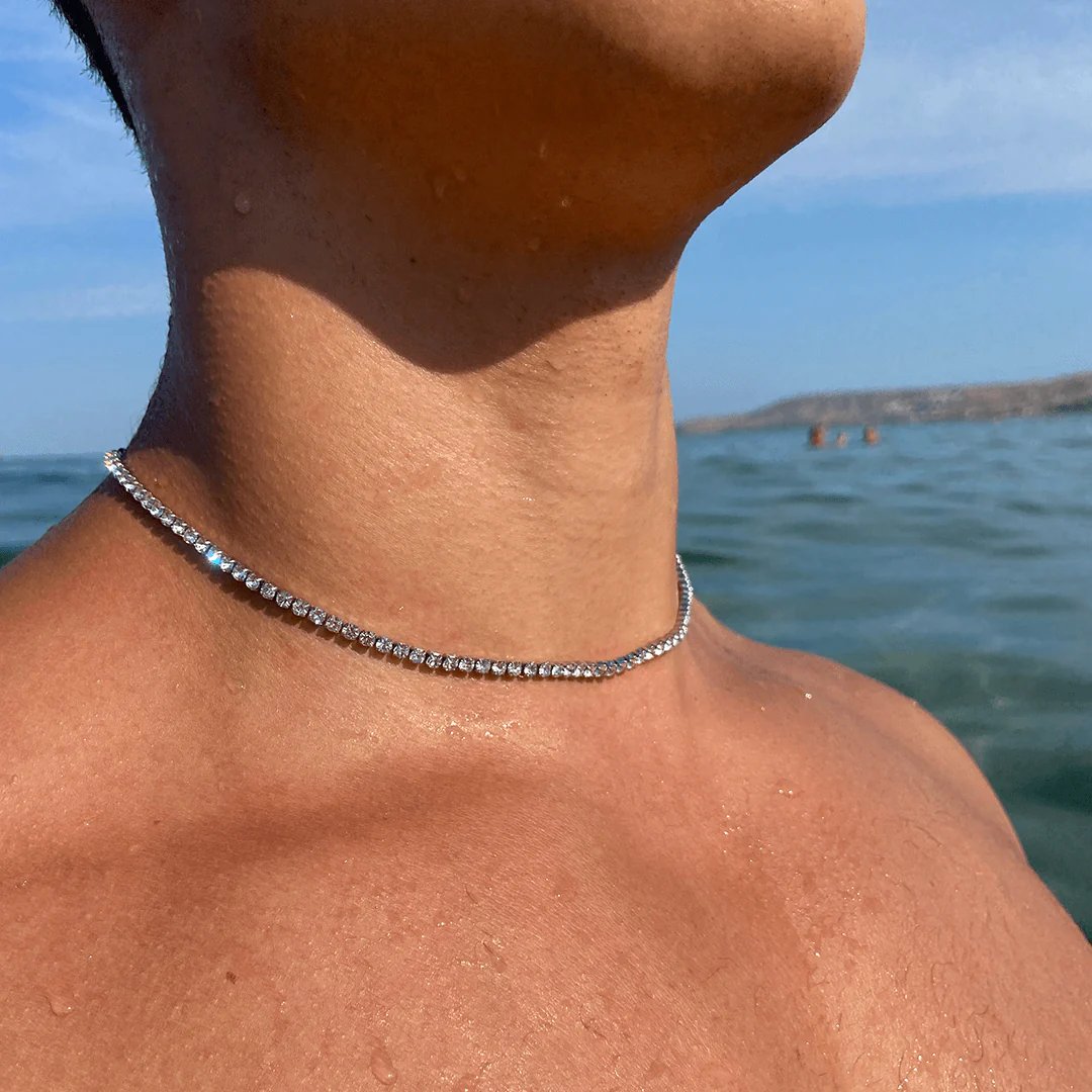 💥Crystal' Tennis Necklace + Free Bracelet