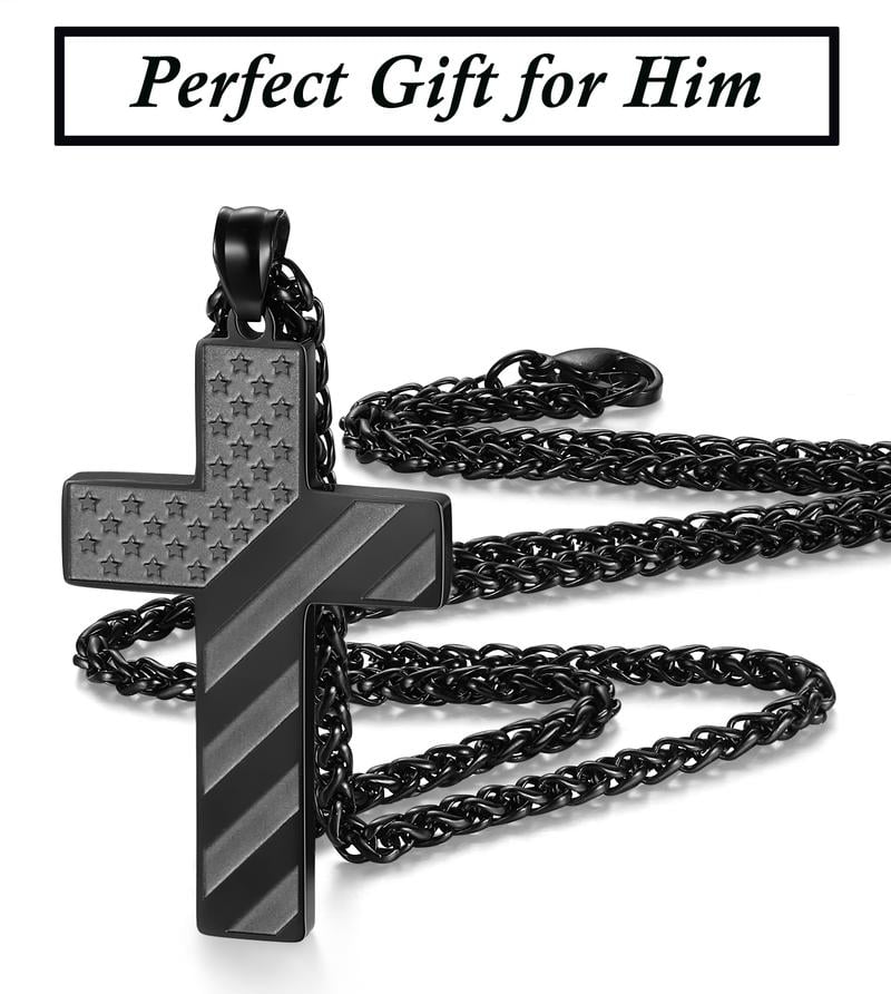 🏆Flash Sale⚡ 50K+ SOLD! Almost Gone-💥🎉✨Flag Cross Necklace.Best Gifts