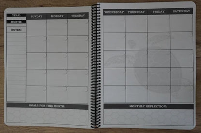 🔥🖤📚Themed Yearly Planner(✨Hardcover Book)