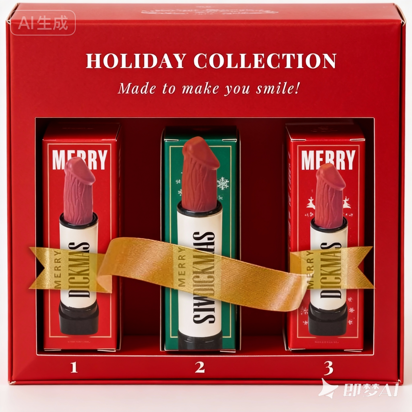 Cilifer®Merry Dickmas Funny Lipstick Holiday Collection – 12 Shades of Sassy. Long-Lasting. Paraben-Free Fun! 🎁