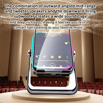 Cilifer® 🎶📱 5-in-1 Wireless Induction Speaker with Adjustable Phone Stand